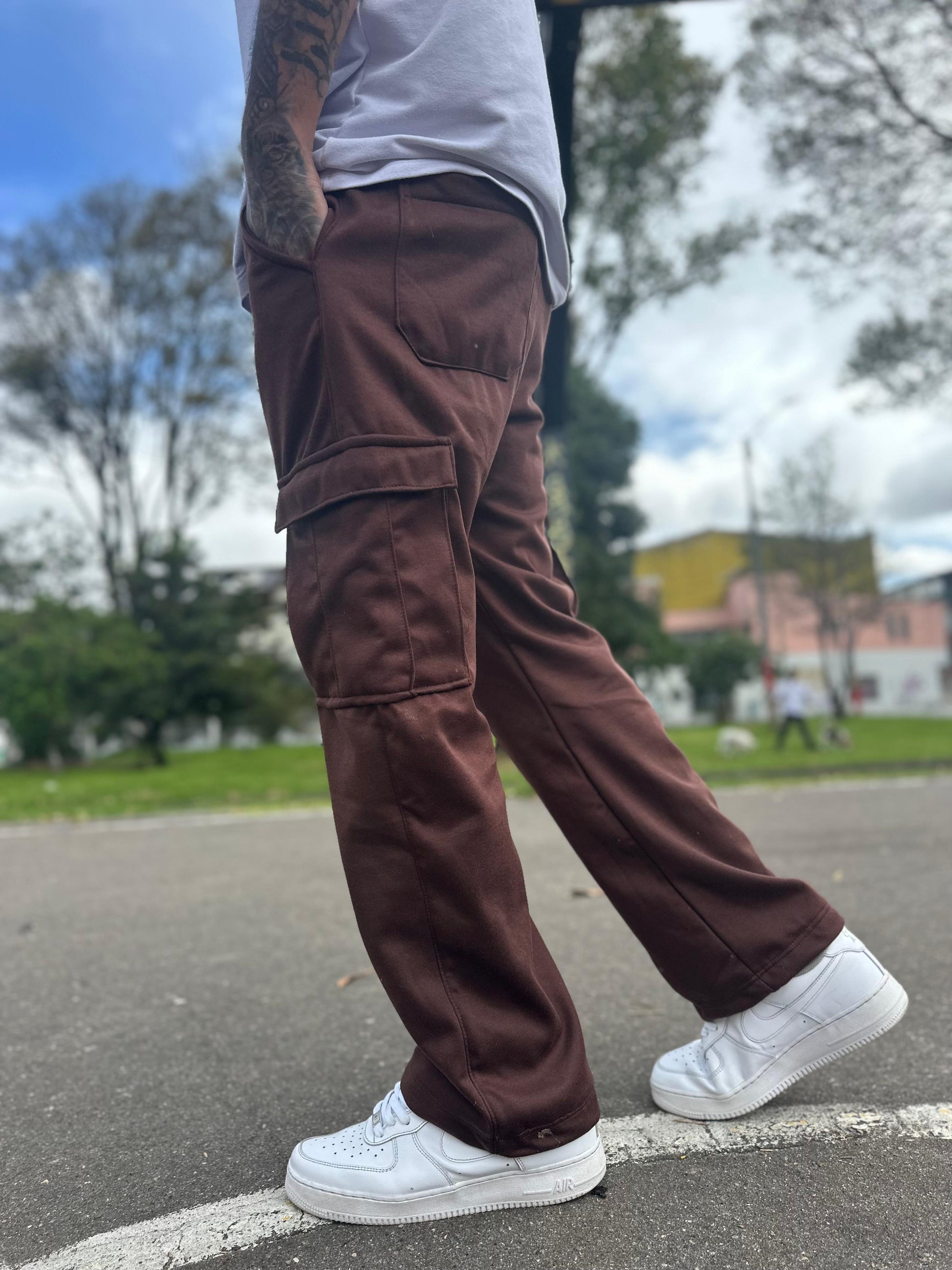 Pantalon Sudadera Cargo Hombre