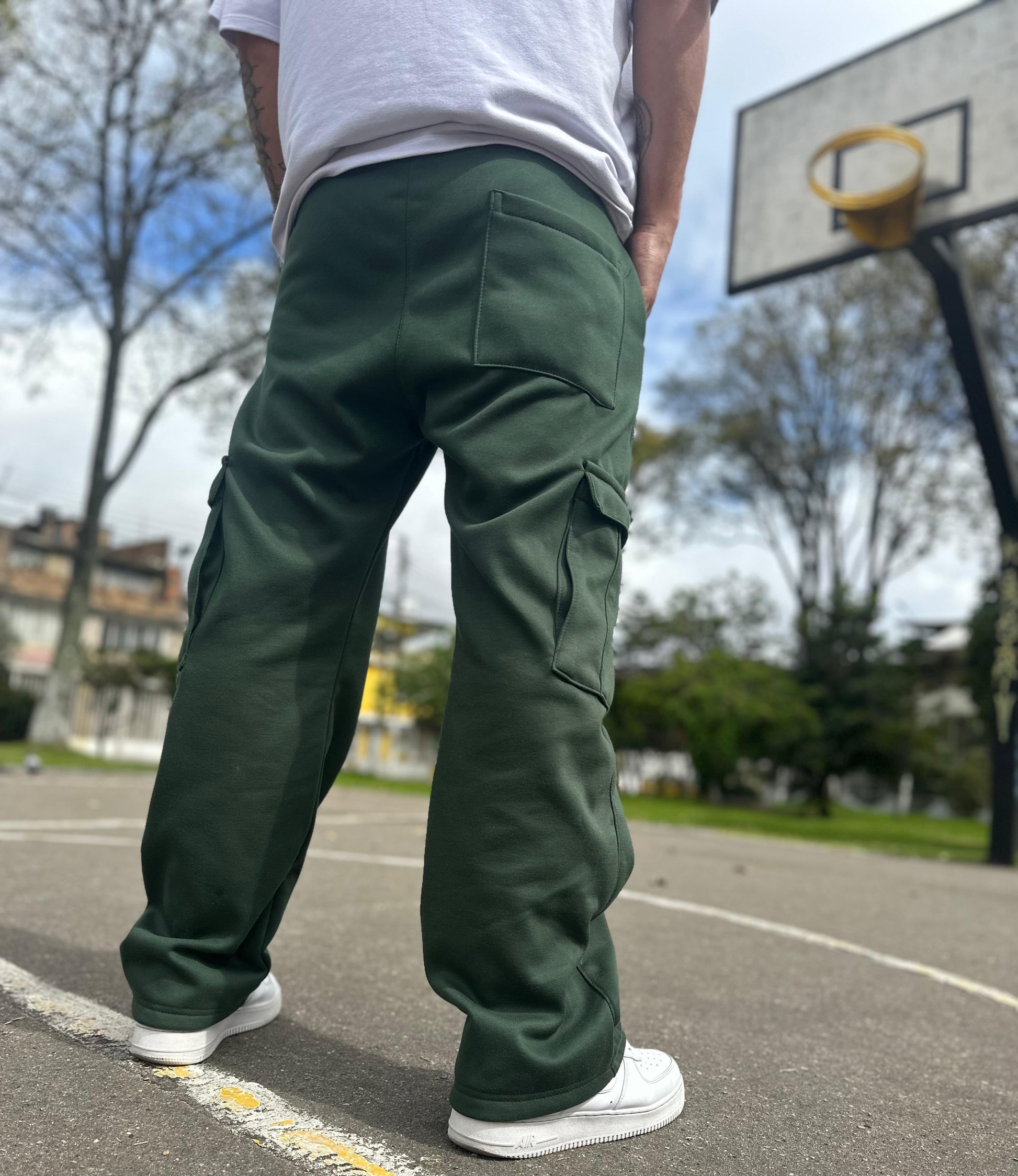 Pantalon Sudadera Cargo Hombre