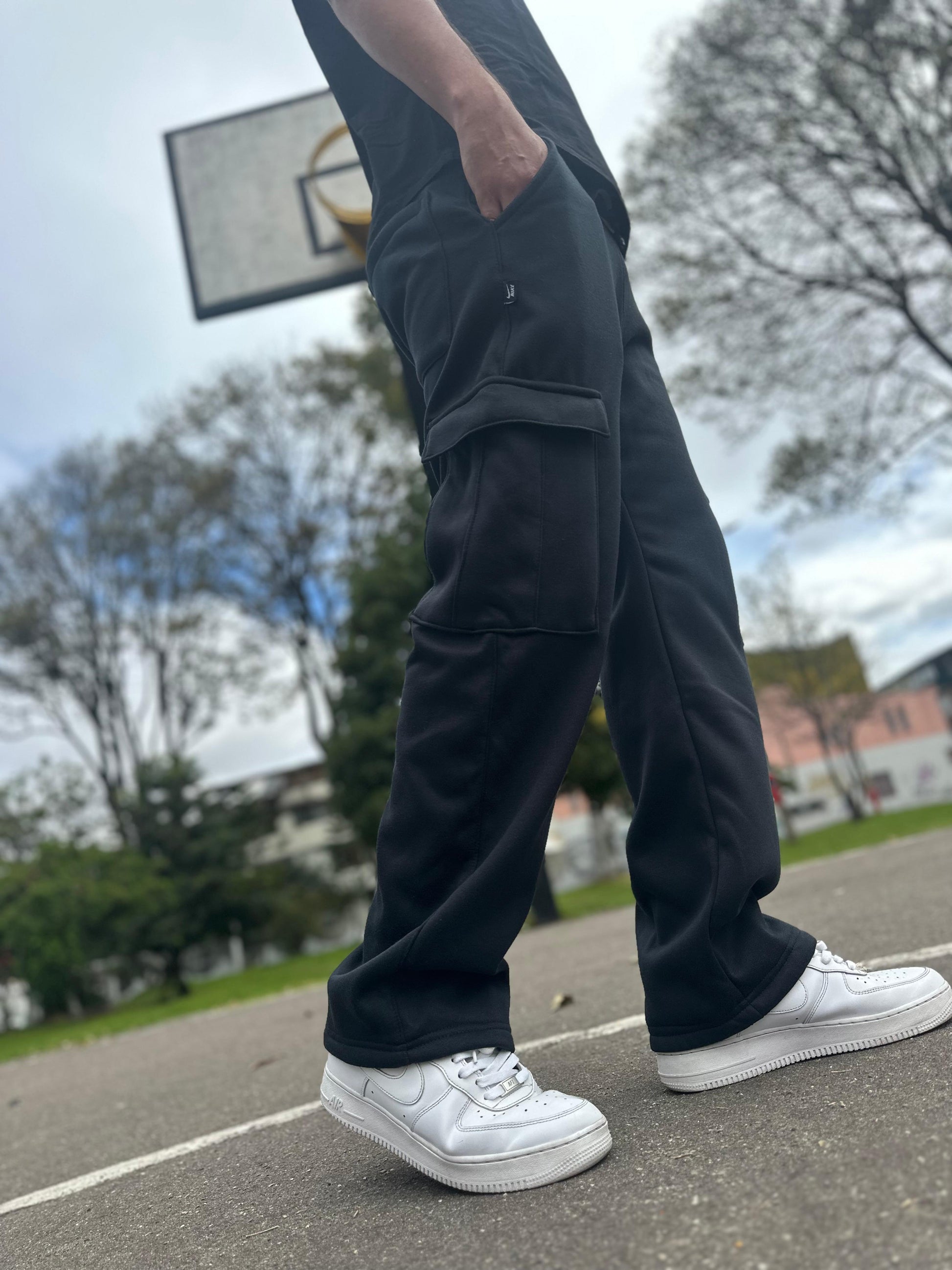 Pantalon Sudadera Cargo Hombre