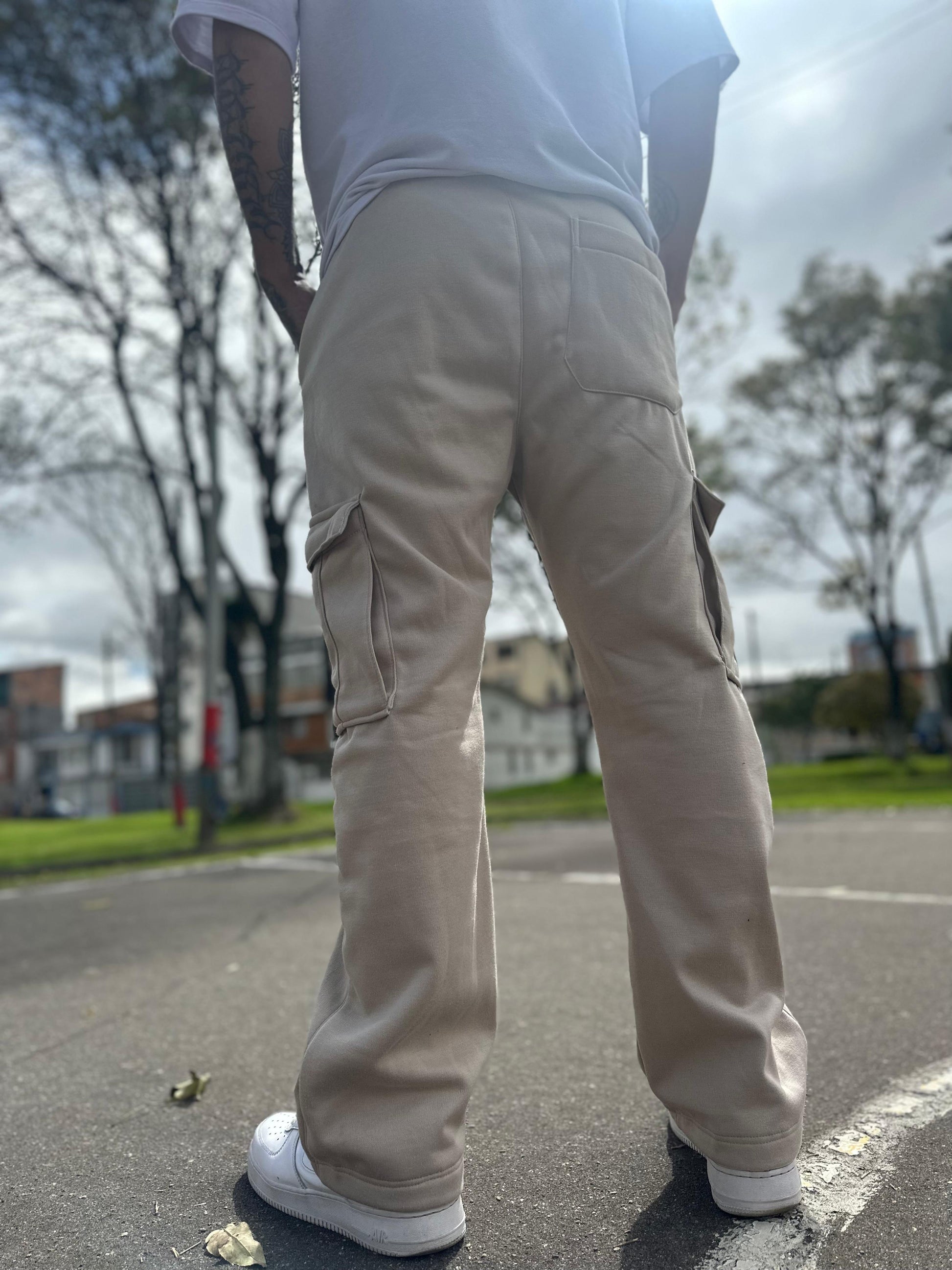 Pantalon Sudadera Cargo Hombre